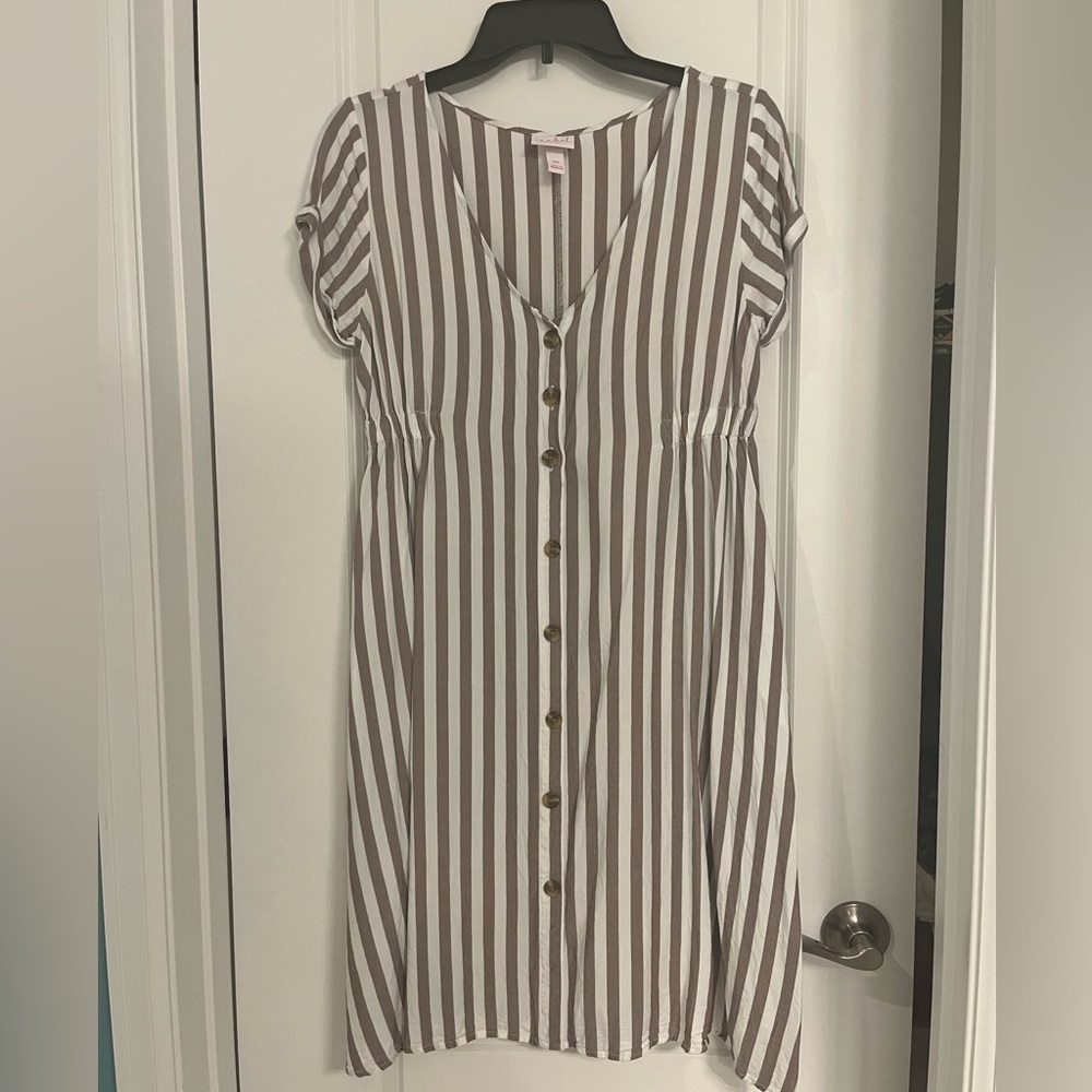 Striped maternity dress